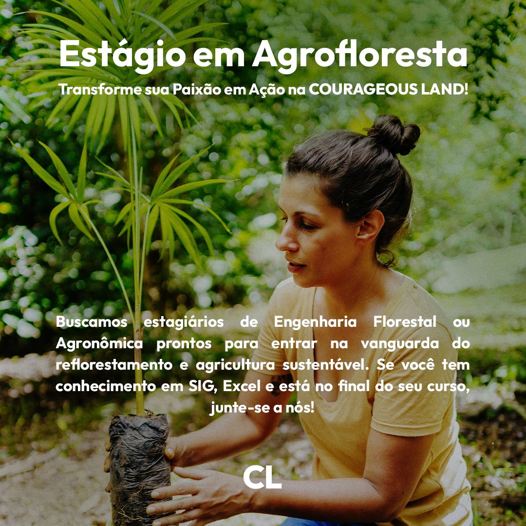 Oferecemos:

Trabalho prático em nossas agroflorestas.
Bolsa-auxílio de R$ 1.412,00/mês.
Possibilidade de efetivação.
Local: Roraima, Bahia ou São Paulo (trabalho híbrido com alojamento na fazenda).

Aceite o desafio: Acesse o link e envie o seu CV courageousland.com/trabalhe-com-a…