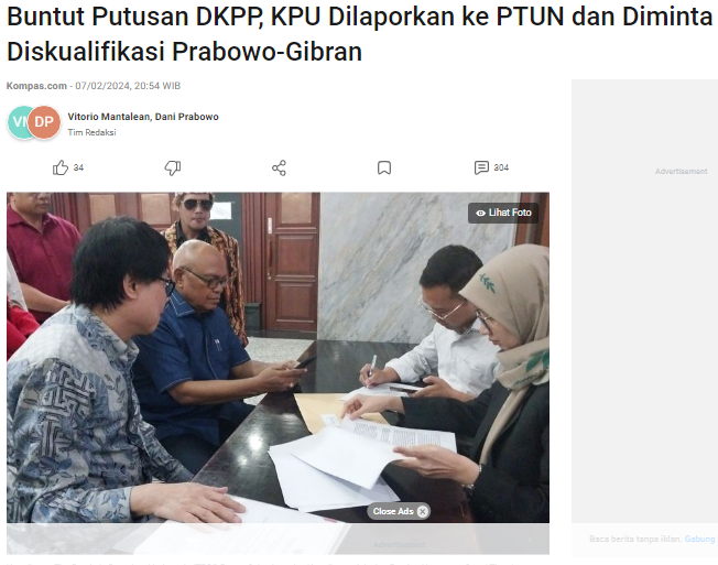 BSbukit's tweet photo. #SedangRame Advokat Tim Pembela Demokrasi Indonesia (TPDI) dan Pergerakan Advokat Nusantara (Perekat Nusantara) menggugat Surat Keputusan KPU Nomor 1632 Tahun 2023 tentang Penetapan Pasangan Calon Presiden & Wakil Presiden 2024, sepanjang menyangkut Prabowo Subianto dan Gibranπ https://t.co/01HaZJwa2G