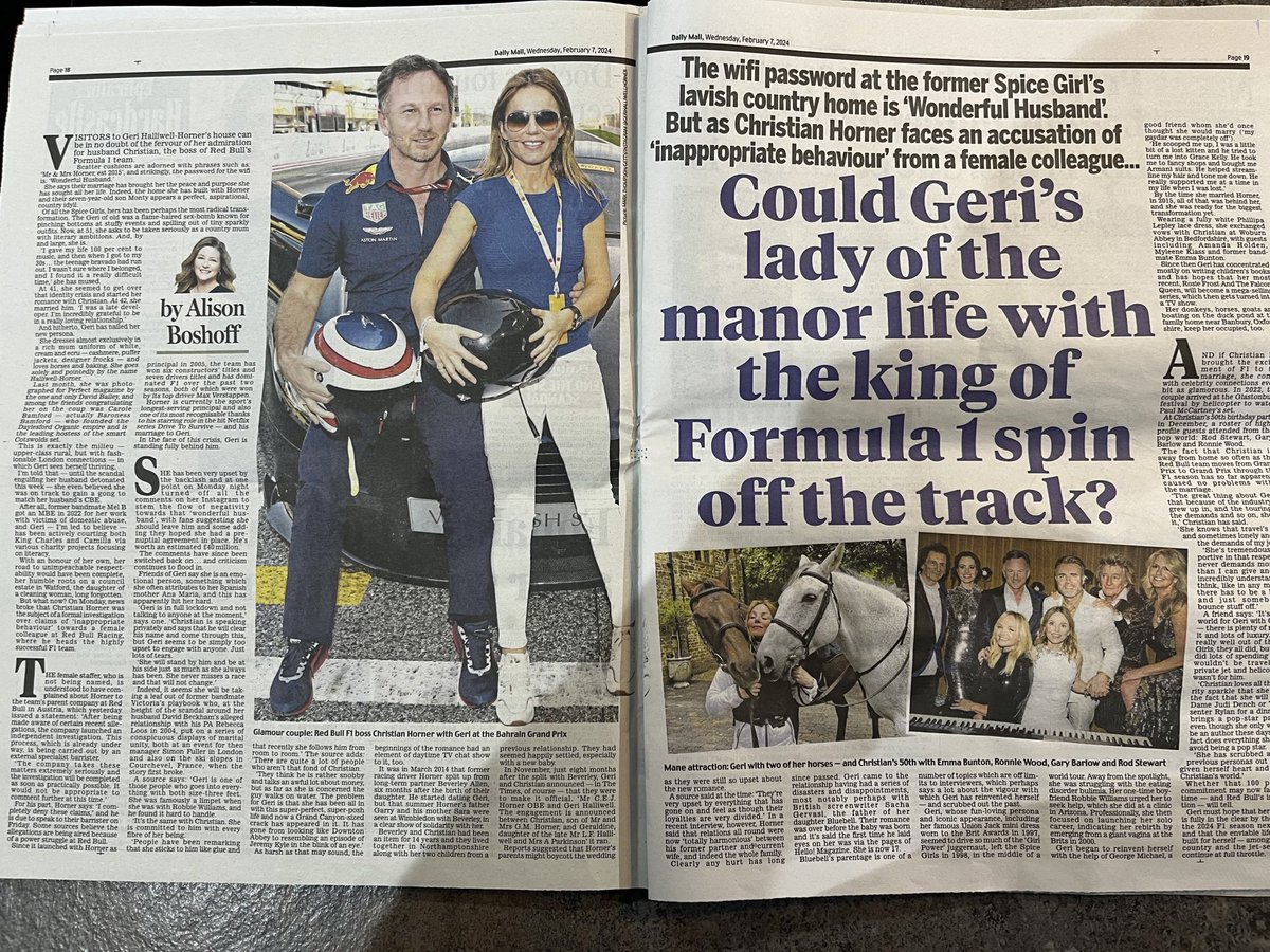 kenwest365's tweet photo. What ever happened to “innocent until proven guilty”? This is the second double page spread I have seen on a man whose career could be seriously harmed by an, as yet, unproven accusation. How can this be fair?
#ChristianHorner #RedBull #Formula1 https://t.co/jWQYuCBnYR