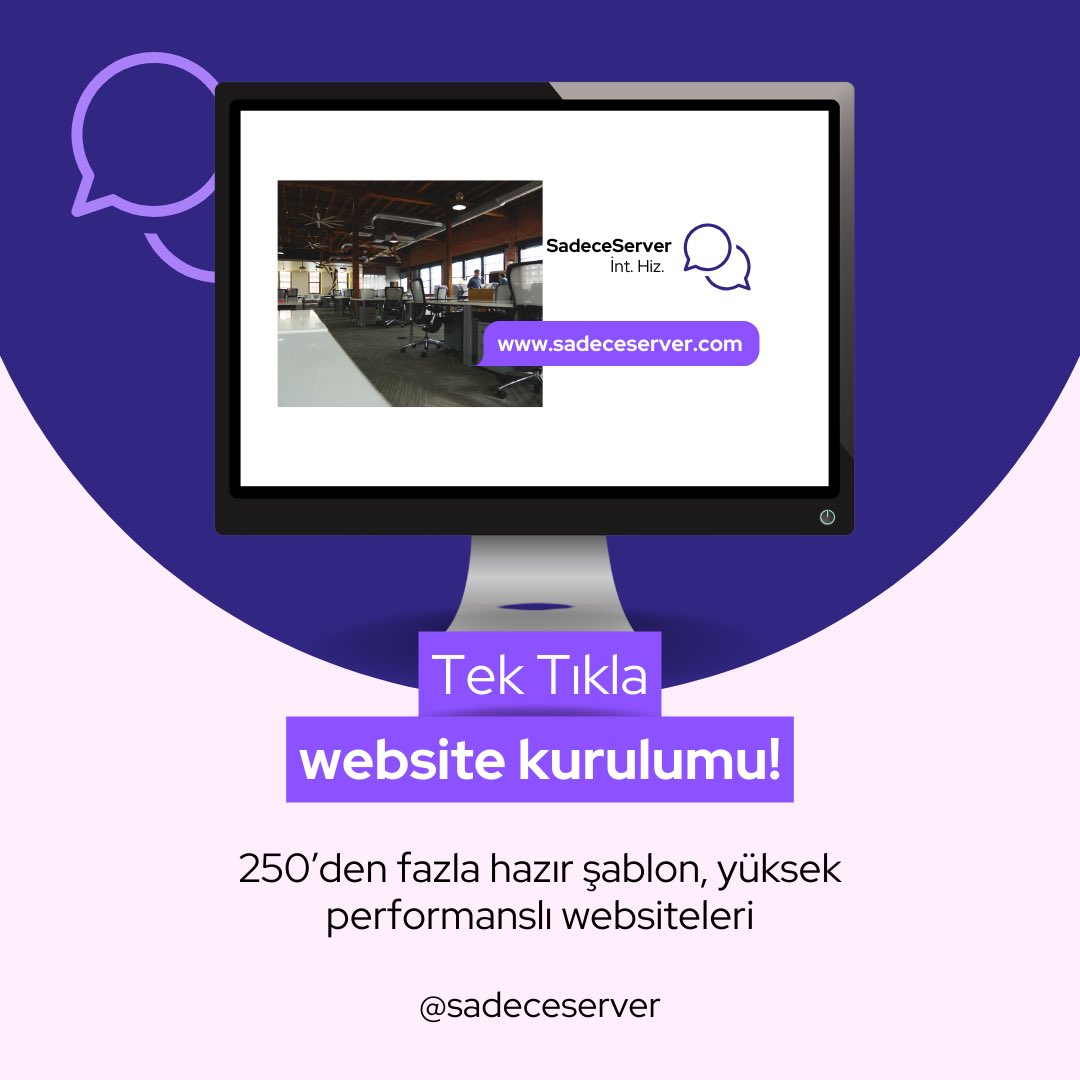 Her ihtiyacınıza uygun bütçe dostu çözümler Sadece Server’da! Yüzlerce şablonu tek tıkla kurma imkanı ile websiteniz dakikalar içinde hazır. Detaylar; sadeceserver.com #website #site #internetsitesi