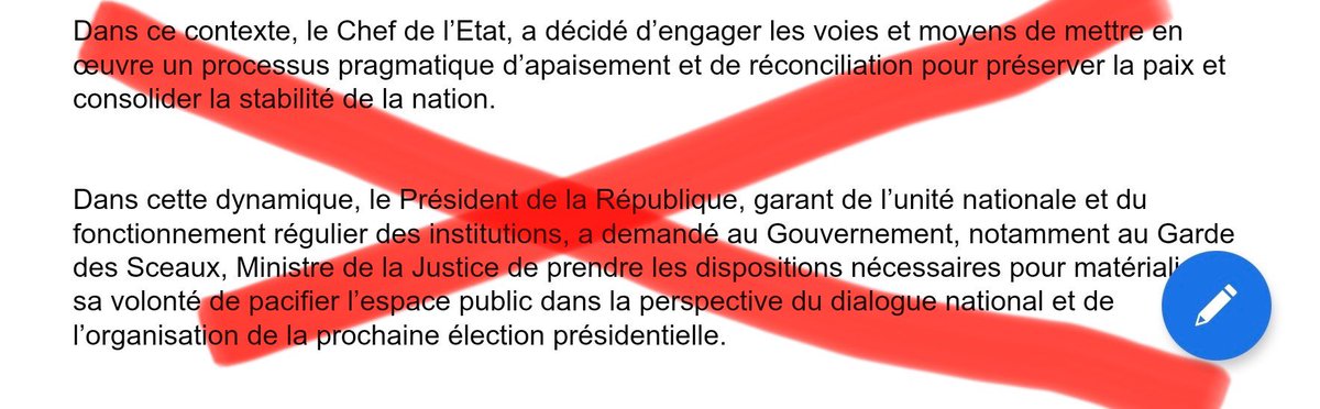 ❌NON AU DIALOGUE
✅Oui pour des élections présidentielles libre et transparente le 25 février 
#Gassi 
#FreeSenegal