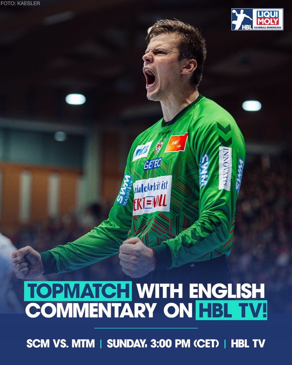 If there is no TV-contract in your country, you can watch all games live on HBL TV❗️❗️📹 On Sunday the leauge leader <a href="/SCMagdeburg/">SC Magdeburg</a>  welcomes <a href="/mthandball/">MT Melsungen</a>  💪😍
📹hbl-tv.com/de for english commentary by <a href="/PaulBray9/">Paul Bray</a>   🎤