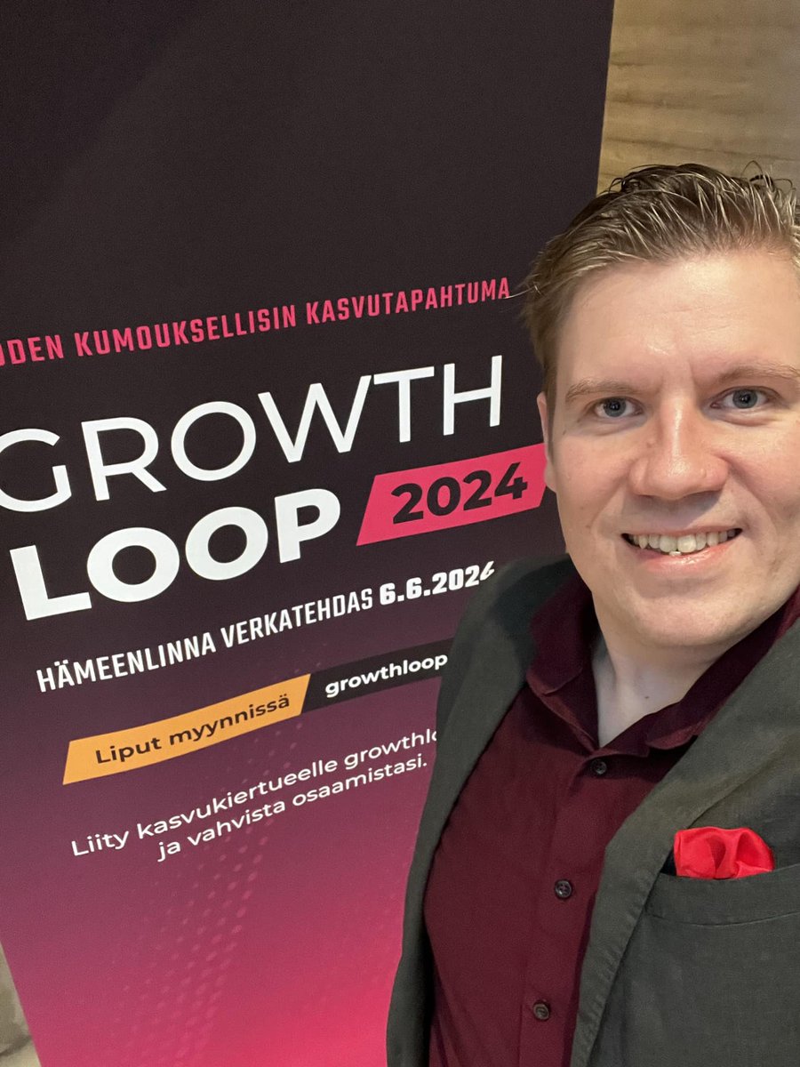 palveluna's tweet photo. Me täytettiin 4 ja perustajamme @jarkkokurvinen on ollut 20 vuotta yrittäjänä 🤩

Viime vuonna lanseerattu vuoden kumouksellisin kasvutapahtuma @growthloopfi onnistui yli odotusten. 

Tänä vuonna haluamme salin täyteen. Tähän unelmajahtiin kutsumme sinutkin 🚀

Yrittäjyydelle 🙌🏻 https://t.co/mz4RSCsVeB