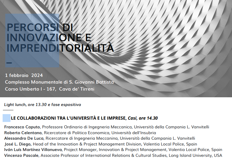 PLV attended the “Percorsi di Innovazione e Imprenditorialità” Conference to present DARLENE. 

The aim was to promote collaborations between universities and businesses in Southern Italy.

More information: lnkd.in/epK_-t8A