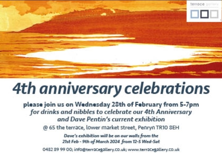 Only two weeks to go until we reopen for our 2024 season of monthly artist exhibitions. And only three weeks to go until our BIG 4yr Anniversary celebrations on the 28th Feb...

We hope you can join us 🍰🥂🍾

#party #celebration #anniversary