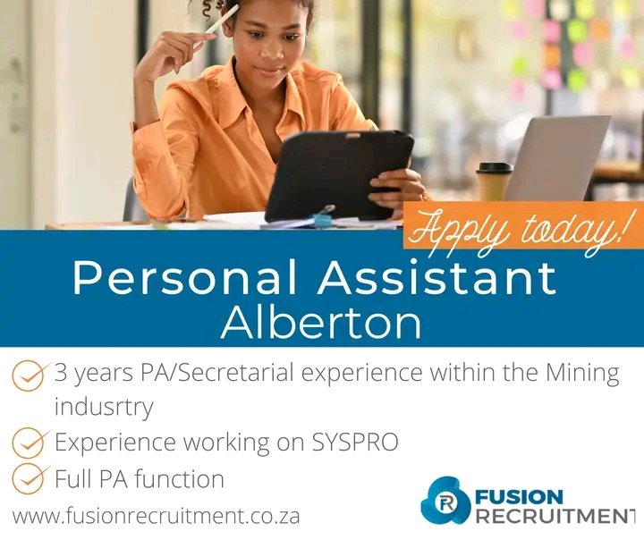 A well-established mining company located in Alberton is looking for a Personal Assistant to join their team!

Click on the link for more information: lnkd.in/dzvQMUHE

#personalassistant #secretary #miningindustry #miningjobs #PersonalAssistantJobs #ApplyNow #applytoday