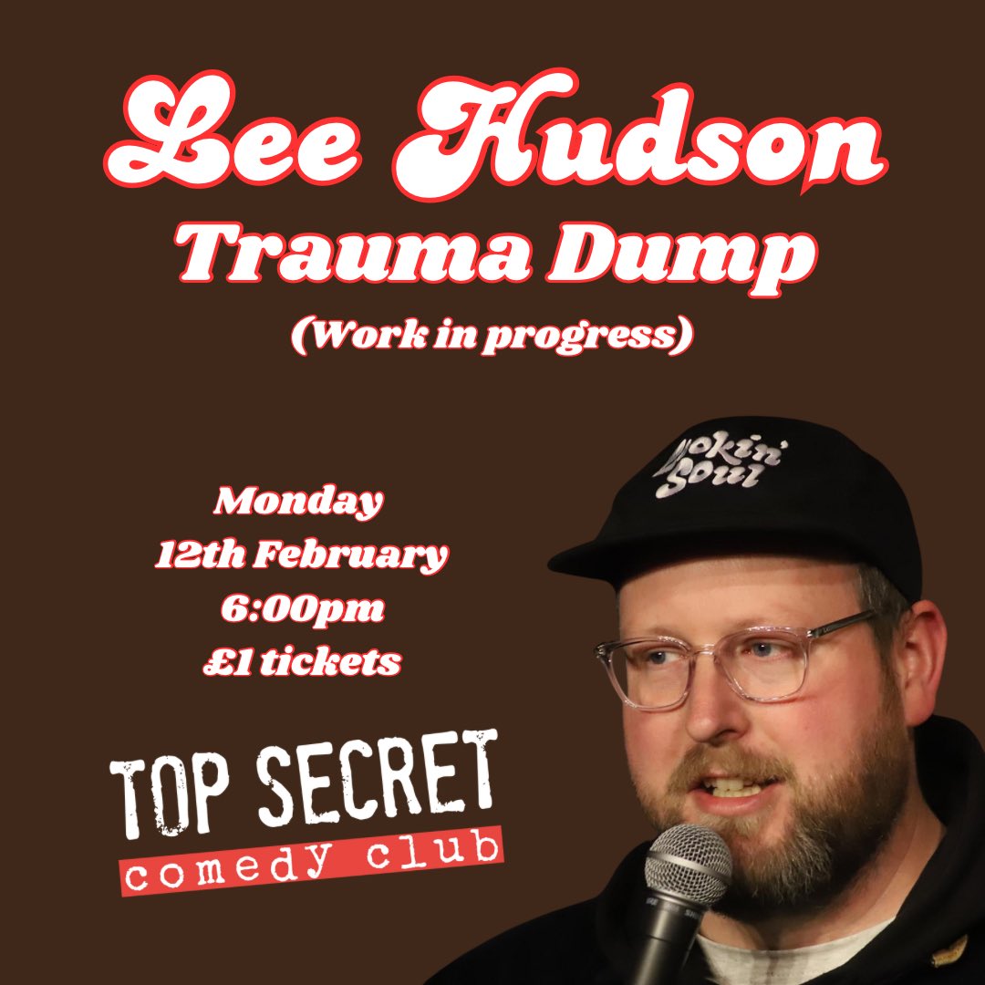 Doing a work in progress show on Monday (12th) at the mighty @topsecretcomedy in London, tickets only £1, get involved! tickets.thetopsecretcomedyclub.co.uk/TheTopSecretCo…