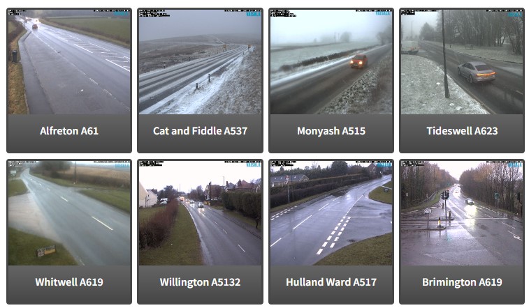 On @derbyshirecc's website you can see road conditions at 8 places either in #Derbyshire or just outside - including #Monyash #Tideswell &amp; #HullandWard in our area. 

The pictures show the conditions of each road, updated every 20 minutes 👇

apps.derbyshire.gov.uk/applications/t…