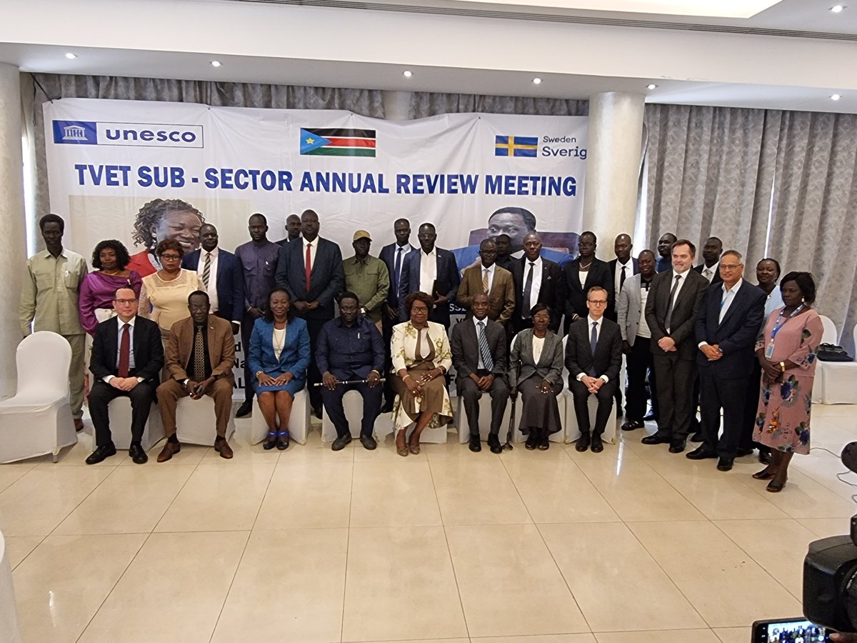 MoGEI_SSD's tweet image. "Government commits to implement TVET reforms in line with the revitalized national development strategy in partnership with development partners," remarks of the Vice President, HE Hussein Abdalbagi Akol, at the launch of the TVET Sub-sector annual review meeting on 7 Feb 2024.