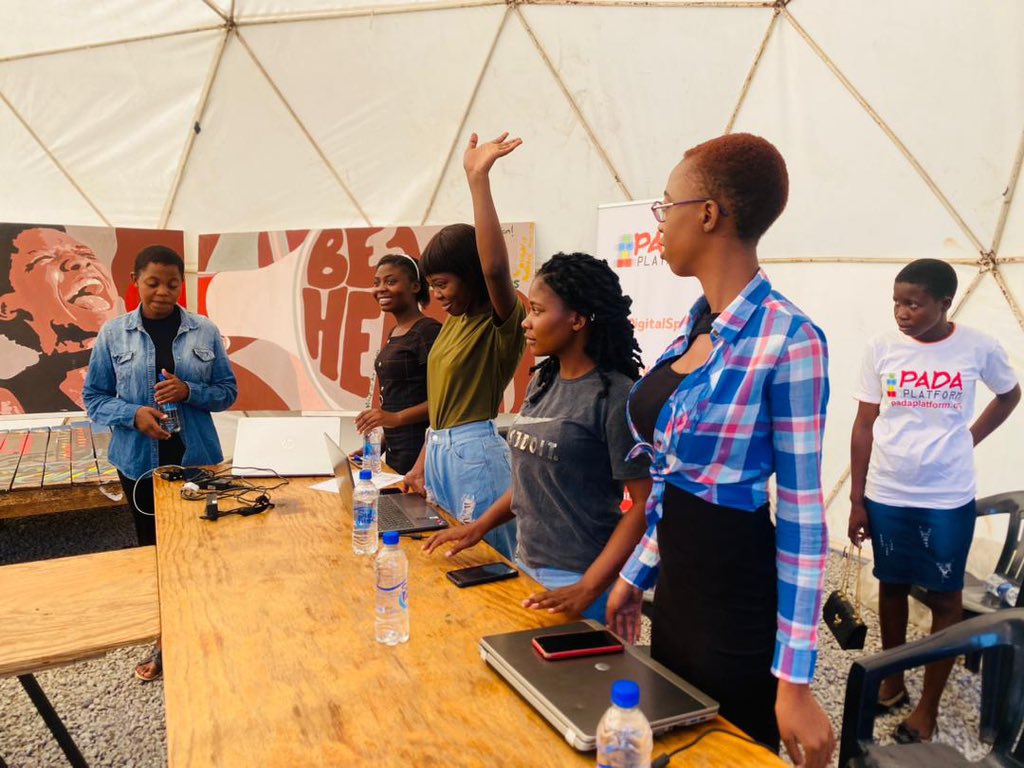 Day 2 of the Coding and data analytics bootcamp. Participants include young women studying Telecoms Engineering, Electronics Engineering, Software Engineering, Cybersecurity, Electronic Commerce, Smart Technology Applications and Development. #TheFutureisFemale #FeministTech