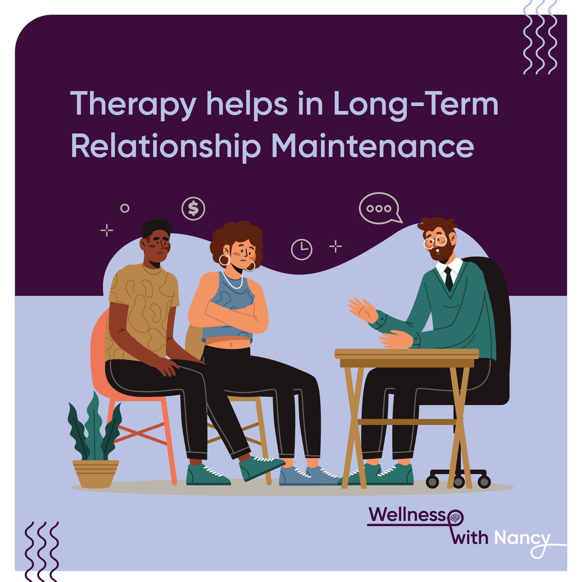 wellnesswithN's tweet photo. Long-Term Relationship Maintenance:Regular therapy sessions can be a tool for maintaining a healthy, long-term relationship by addressing evolving needs.

#RelationshipMaintenance #TherapyContinued #LongTermLove
#WellnessWithNancy #mentalwellness #wellness https://t.co/HnEZ3AkOEq