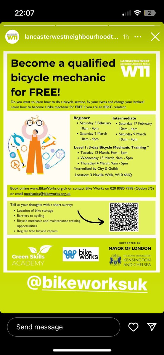 This looks like a great opportunity, pls share. Open to RBKC residents.