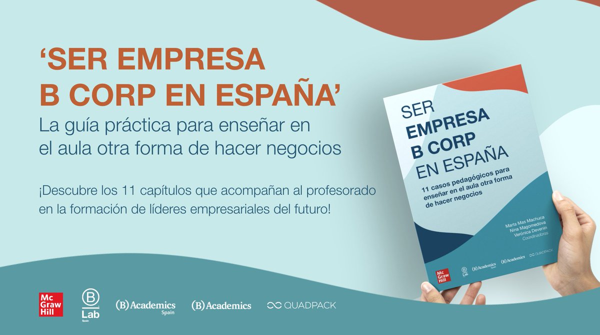 📚🧑🏻‍🏫 Ya está aquí el libro “Ser empresa B Corp en España”, ¡la guía práctica impulsada por el movimiento #BCorp y @bacademicsorg para divulgar desde las aulas otra forma de hacer negocios más responsable y sostenible!

📌 Accede al libro 👉 bcorpspain.es/bacademics/lib…