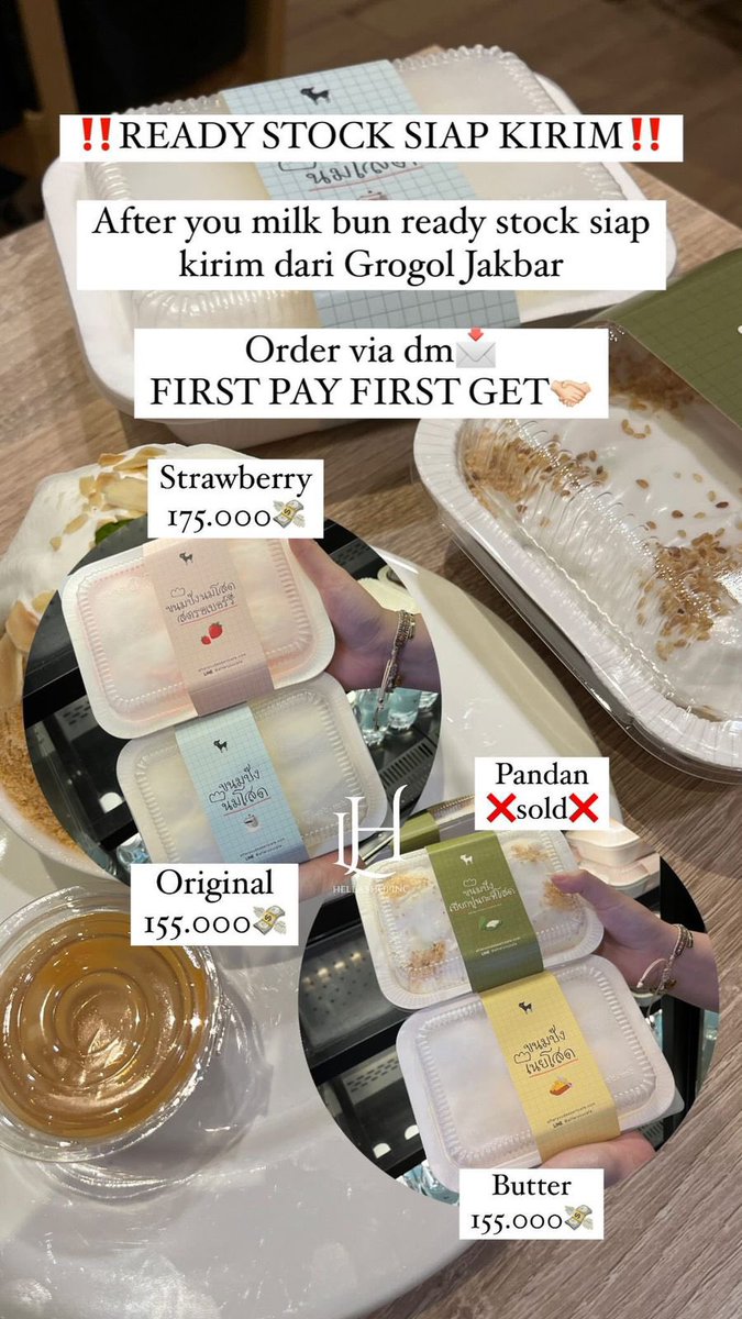 Frozzeid's tweet photo. WTS MILKBUN AFTER YOU READY STOCK 

❗️pengiriman dari grogol jakarta
❗️strawberry: 175.000
❗️original: 155.000
❗️butter: 155.000

Boleh langsung dm https://t.co/a0Ntsxcj6G