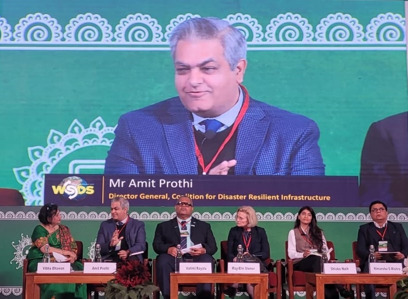 Addressing the gathering at #WSDS2024, @AmitProthi, DG, CDRI, spoke about @cdri_world's new #GIRI platform and the importance of embedding an understanding of risk into infrastructure investment decisions. #resilientinfrastructure