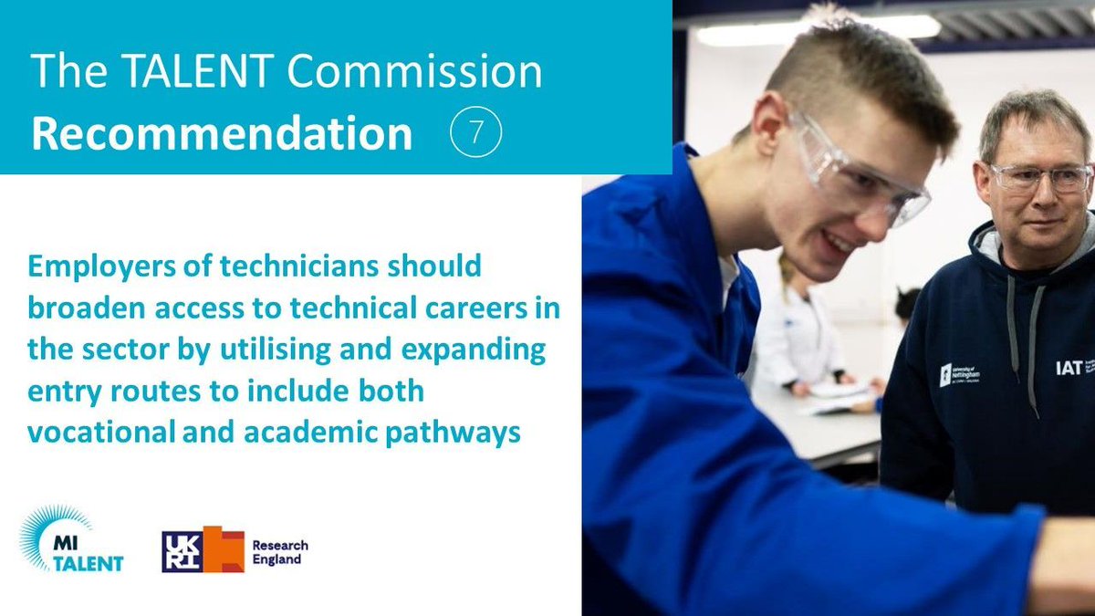 For #NAW2024, we're highlighting how technical careers build #SkillsforLife 

Our #TALENTCommission report recommends funders encourage applicants to include new apprenticeship positions on bids for major infrastructure investments

➡️ buff.ly/3kkYybf