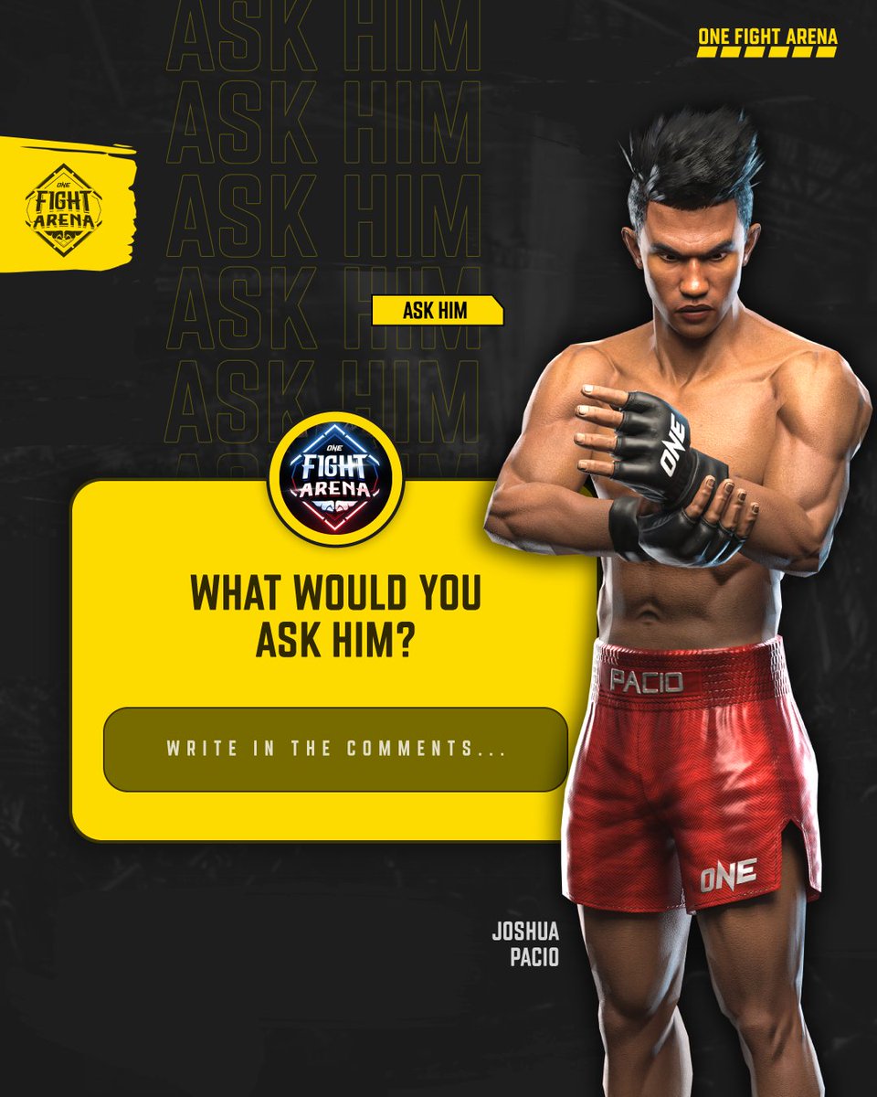 onefightarena's tweet photo. 🤔Unleash your curiosity! If you had the chance, what's the ultimate question you'd ask Pacio? 🌠🌟
#ONEFightArena #ONEChampionship #Pacio https://t.co/fizc0dkAAD