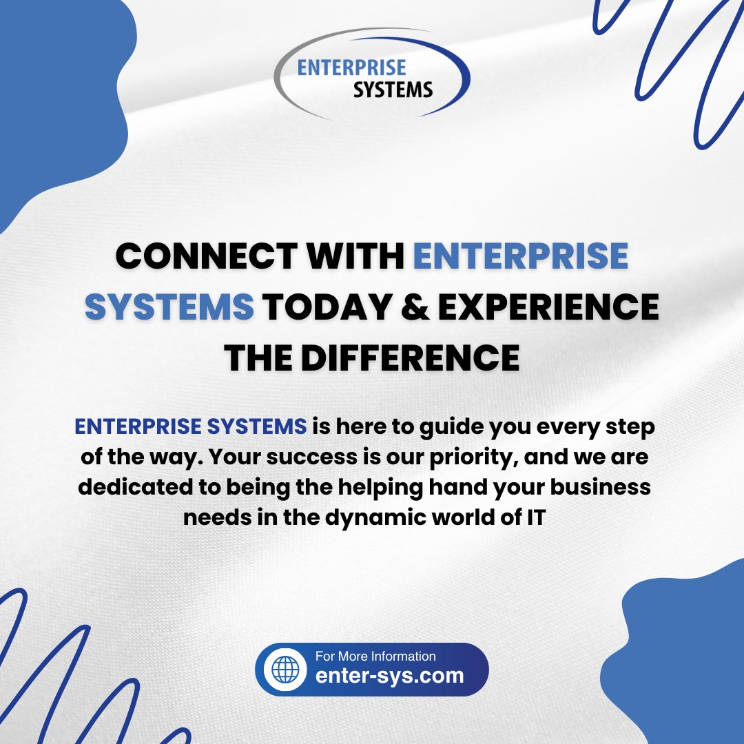 Ready to elevate your business with top-notch IT solutions? 🌐 Connect with Enterprise Systems today and experience the difference! Our dedicated team is committed to guiding you through every step, ensuring your success in the ever-evolving world of IT.

#ConnectedLearning