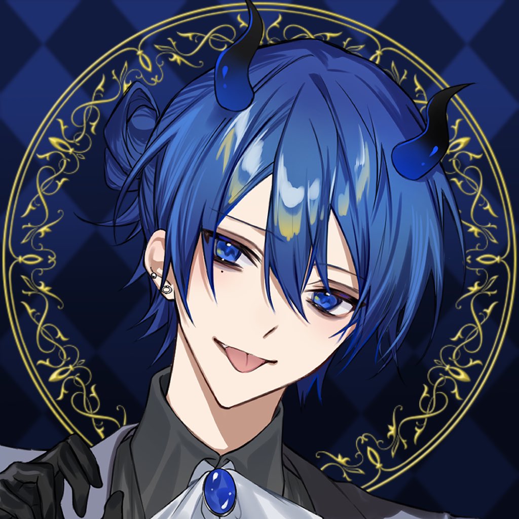 新人歌い手グループ【でびぜる】(@Devizel_8)の悪魔陣営、青色担当