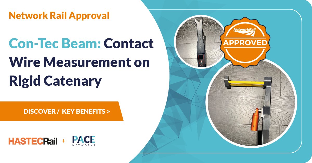 PACE_Networks's tweet image. PACE partner, Hastec Rail, has gained another Network Rail approval for their range of state-of-the-art surveying equipment - their Con-Tec Beam. 

Discover more: loom.ly/8VZO3hg 

#electrification #networkrail #railwayindustry