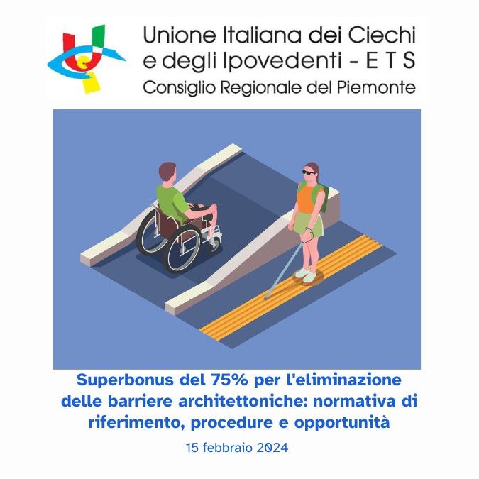 Scopri come rendere gli spazi più accessibili con il Superbonus del 75%! Webinar il 15 Febbraio su  normative, opportunità e soluzioni innovative🛠️💡

🗓️ 15/02/2024 | ⏰ 15:30 | 🌐 Zoom
Iscriviti ora! 🔗 is.gd/dY03K0
#Superbonus #Accessibilità #Inclusione