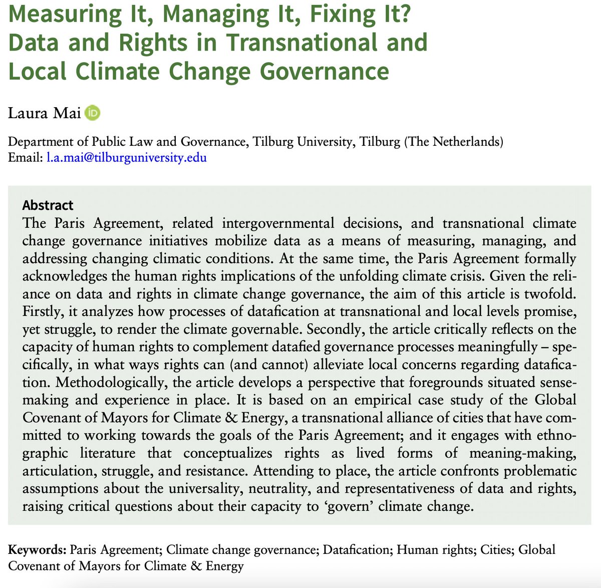 My article on the roles of data and rights in climate change governance is now available open access cambridge.org/core/journals/…