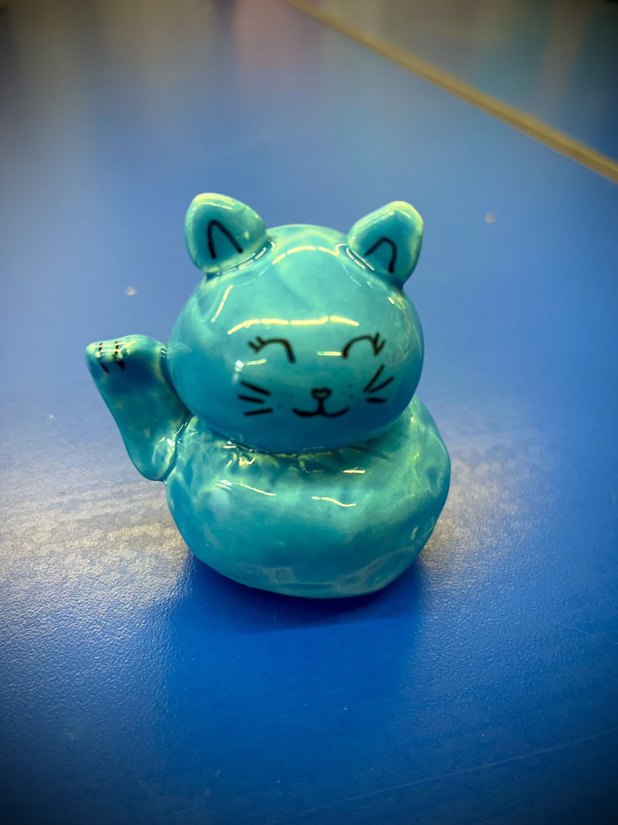 Japanese Maneki Neko cats in 7th grade art club. <a href="/geneseo_hs/">Geneseo MS/HS</a> <a href="/GeneseoFineArts/">GCS Fine Arts Boosters</a> <a href="/gvcarts/">Genesee Valley Council on the Arts</a> <a href="/GeneseoCSD/">Geneseo CSD</a>