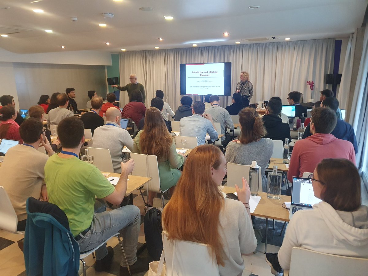 The 10th winter school on #network #optimization im Estoril continues with <a href="/ILjubic/">Ivana Ljubic</a> who will speak about #interdiction and blocking problems. #orms