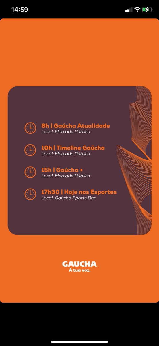 A Rádio Gaúcha, companheira de todos os ouvintes, que dá voz, que informa, que emociona e que diverte está de aniversário. São 97 anos. E hoje tem programação especial.
#Gaúcha97anos
