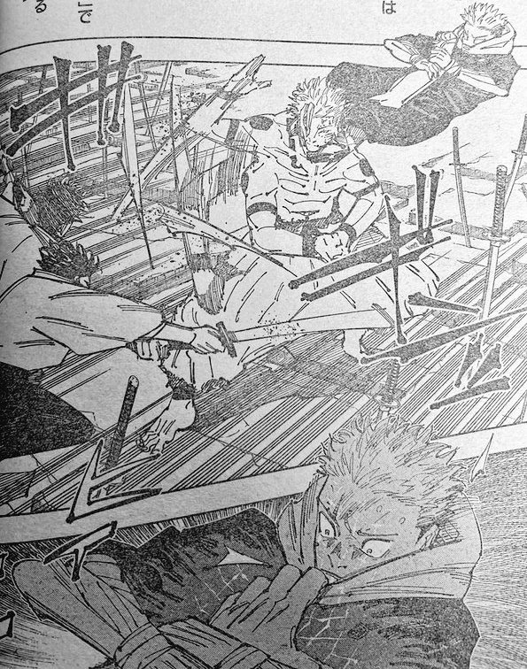 Ragnar_AY's tweet photo. Sukuna tanked Yuta's sword attack but was left Shook from Yuuji's attack

Yuuji disrupted the sync between Sukuna soul and Megumi's body trying to get Megumi Out

Yuuji Itadori is carving his name along the top sorcerers of this era, He is the MC The GOAT #JJK250 #JJKSpoiler https://t.co/1kBuuTtUJS