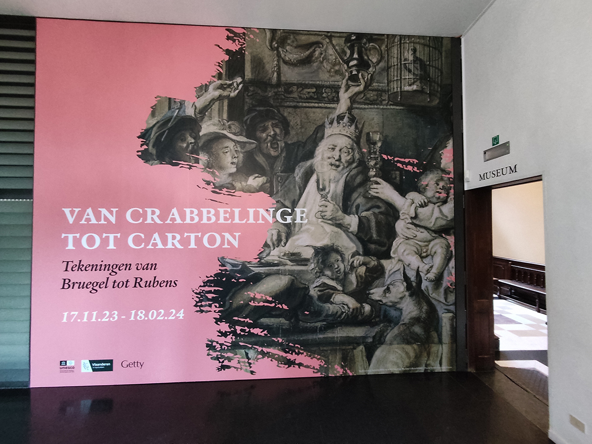 Anyone who currently enters Museum Plantin-Moretus cannot miss the large sign in the hall, typeset in DTL VandenKeere. The placard points to the exhibition From Scribble to Cartoon, with drawings from Bruegel to Rubens from MPM’s collection that runs until the 18th of this month.