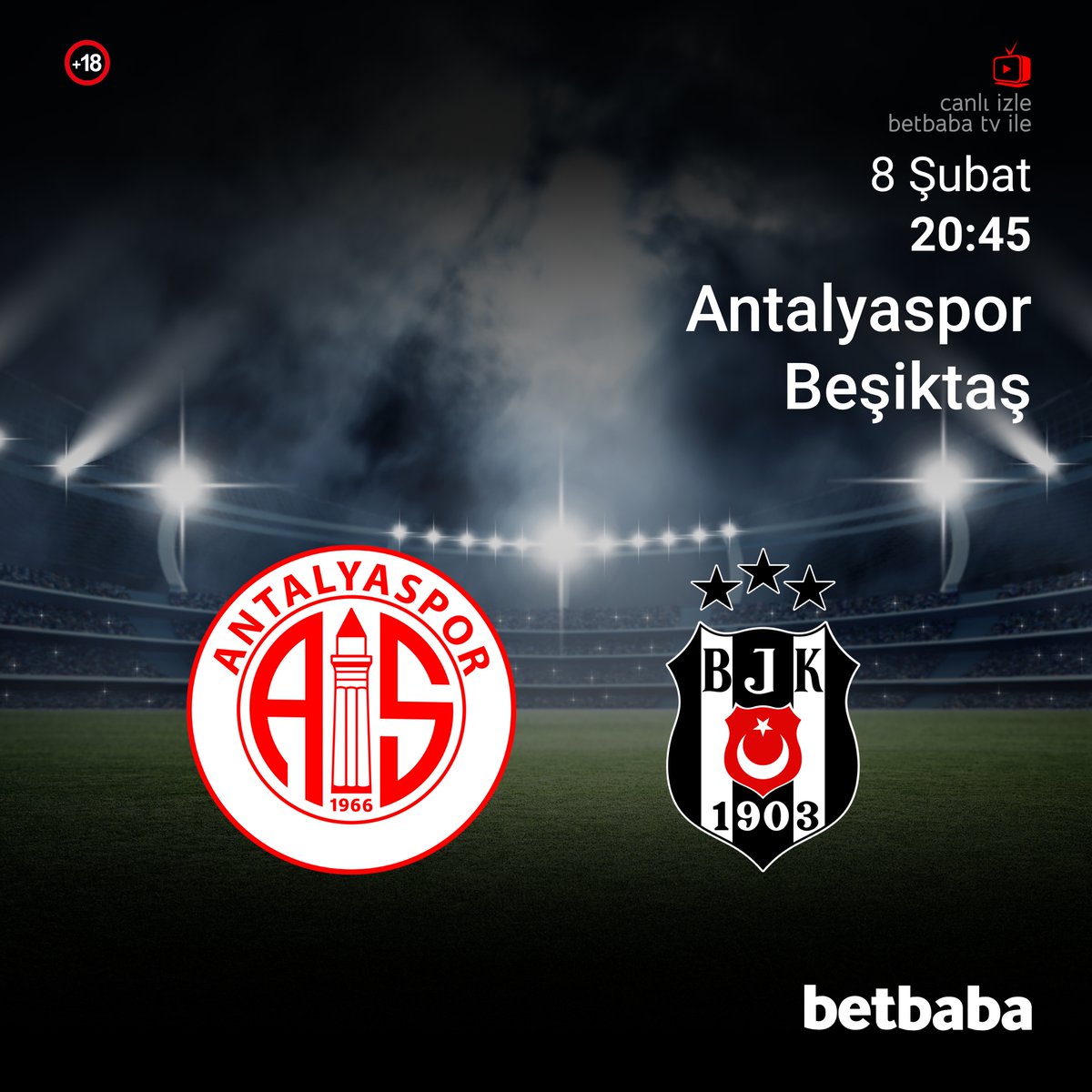 Günün Maç Keyfini Betbaba TV'de #Canlı İzle!

Antalyaspor 🆚  Beşiktaş
🗓️08.02.2024
⏰20:45

➡️bit.ly/uyeolbetbaba
➡️t.me/BetbabaTr1
➡️x.com/BetBaba__TR
📺bit.ly/betbabatv

#canlılink #canlıtv #betbaba #Spor #bahis #kupon #ziraatürkiyekupası
