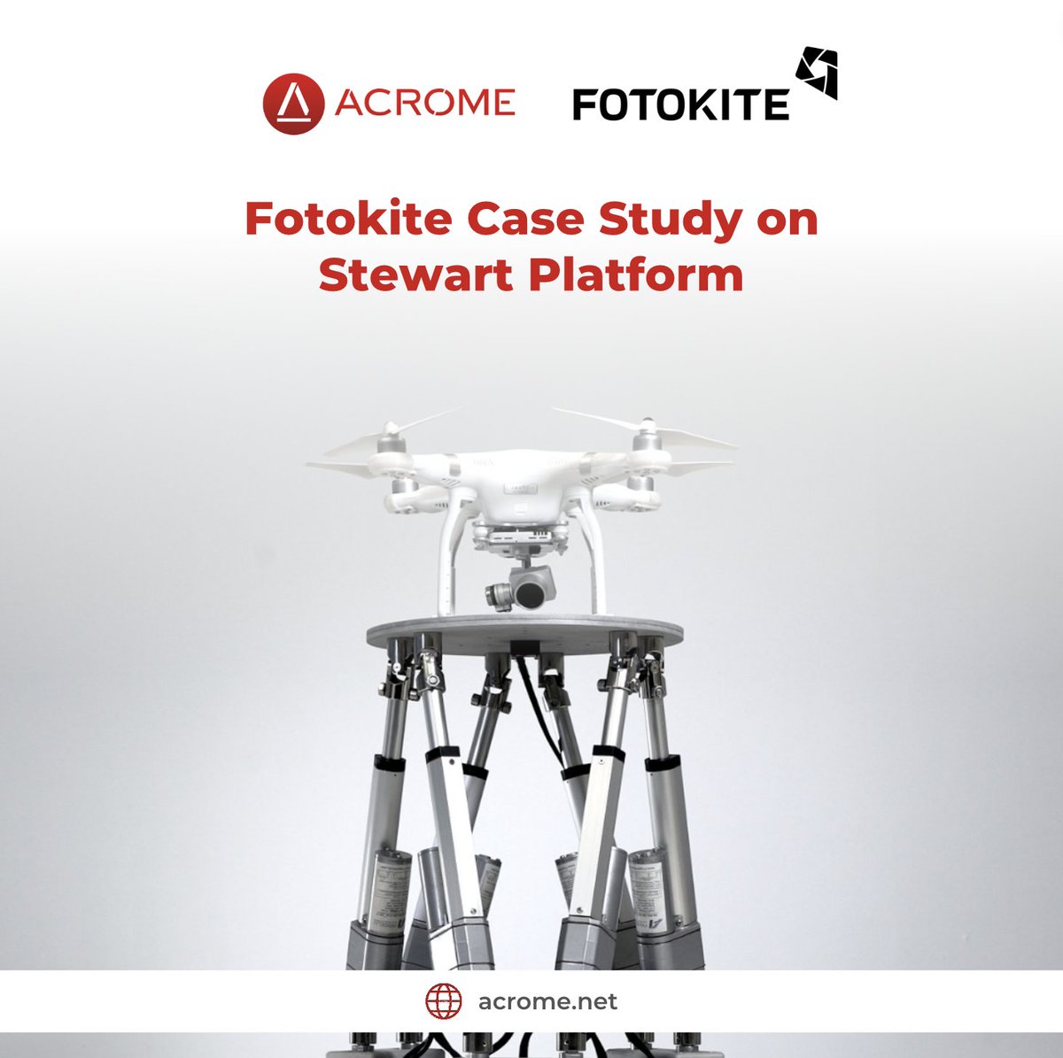 Check out our Stewart Platform case study with <a href="/Fotokite_/">Fotokite (Official)</a>!

💡Special measures and upgrades are provided to make the Stewart Platform more suitable for their manufacturing tasks, and to calibrate the sensors of their Sigma #drone.

acrome.net/case-study/fot…

#robotics