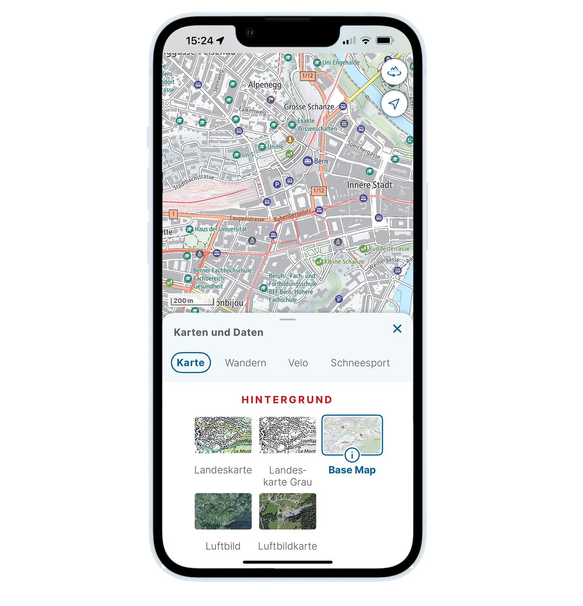 .@swisstopo erweitert die kostenlose swisstopo-App mit einer interaktiven Karte: Die «Base Map» ist für die mobile Nutzung optimiert, enthält viele Points of Interest mit Informationen & Echtzeitdaten und eignet sich besonders für Outdoor-Aktivitäten ➡️ bit.ly/49iEpdg