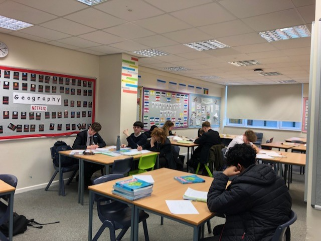 BCOldham's tweet photo. Our Year 11 geographers have been using a power hour format to structure revision during geography intervention. We produced mind maps and flash cards then racked past exam questions testing knowledge. Finally we MIBed our efforts using the mark scheme. #gcseready #fullyprepped https://t.co/Vegj05ttl6