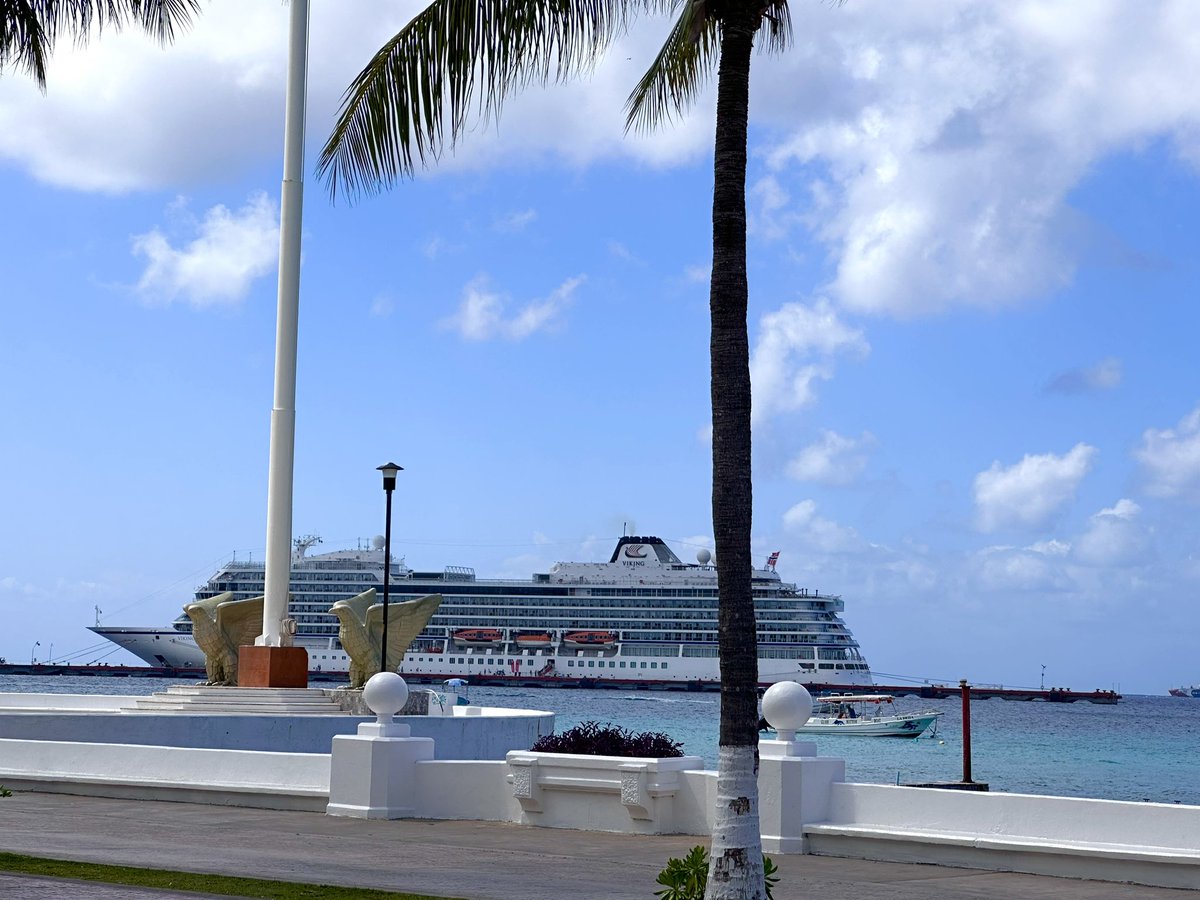 #tbt The beautiful #VikingStar docked in #Cozumel #Mexico during our #PanamaCanal cruise in October what a lovely sunny day we had counting the days till we are back on board 
#Throwbackthursday 
#PanamaCanalandPacificCoast
#myvikingstory #VikingCruises #welovevikingcruisesuk