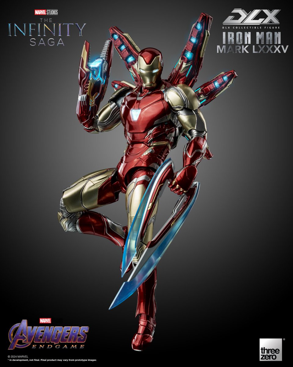 threezeroHK's tweet photo. DLX Iron Man Mark 85 is fully-articulated collectible figure which stands at approximately at 6.9” tall and is constructed of threezero’s renown DLX die-cast system with approximately 48 points of articulation.

https://t.co/f4N69d3P8J

#Marvel #IronMan #Mark85 #TheInfinitySaga https://t.co/DUl710Q3lq