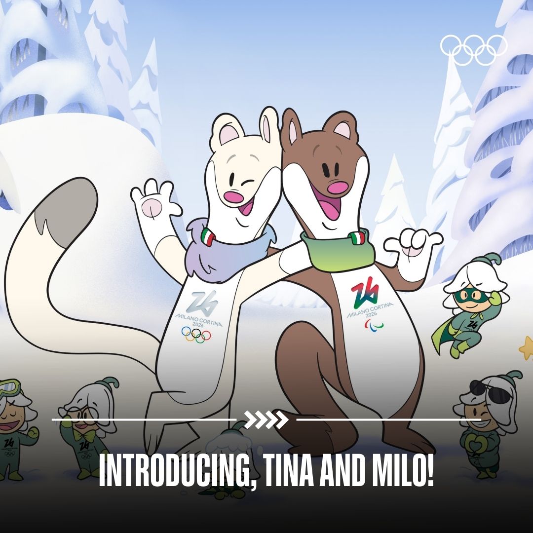 Introducing Tina and Milo! 🤩 

Here is their story. ⤵️ A thread 🧵 1/8: 

The sibling stoats will bring energy, curiosity and determination to the 25th Olympic Winter Games at @milanocortina26, and we can't wait!

#MilanoCortina2026 | #Mascots2026 | #TinaMilo | #WinterOlympics