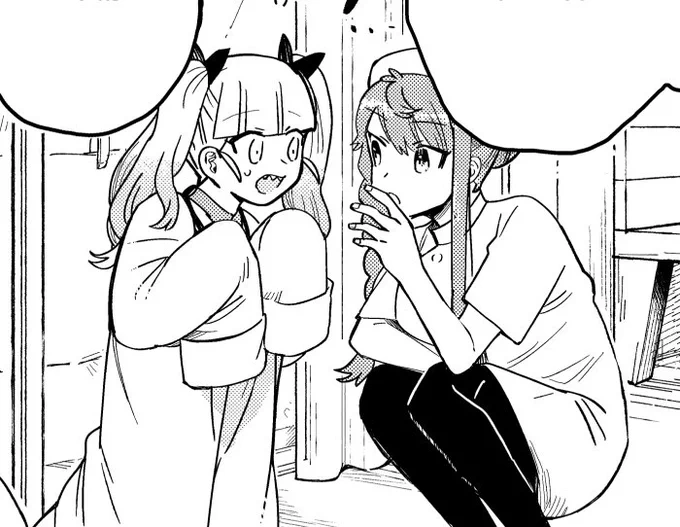 明日は漫画の更新があります!密談中…… 