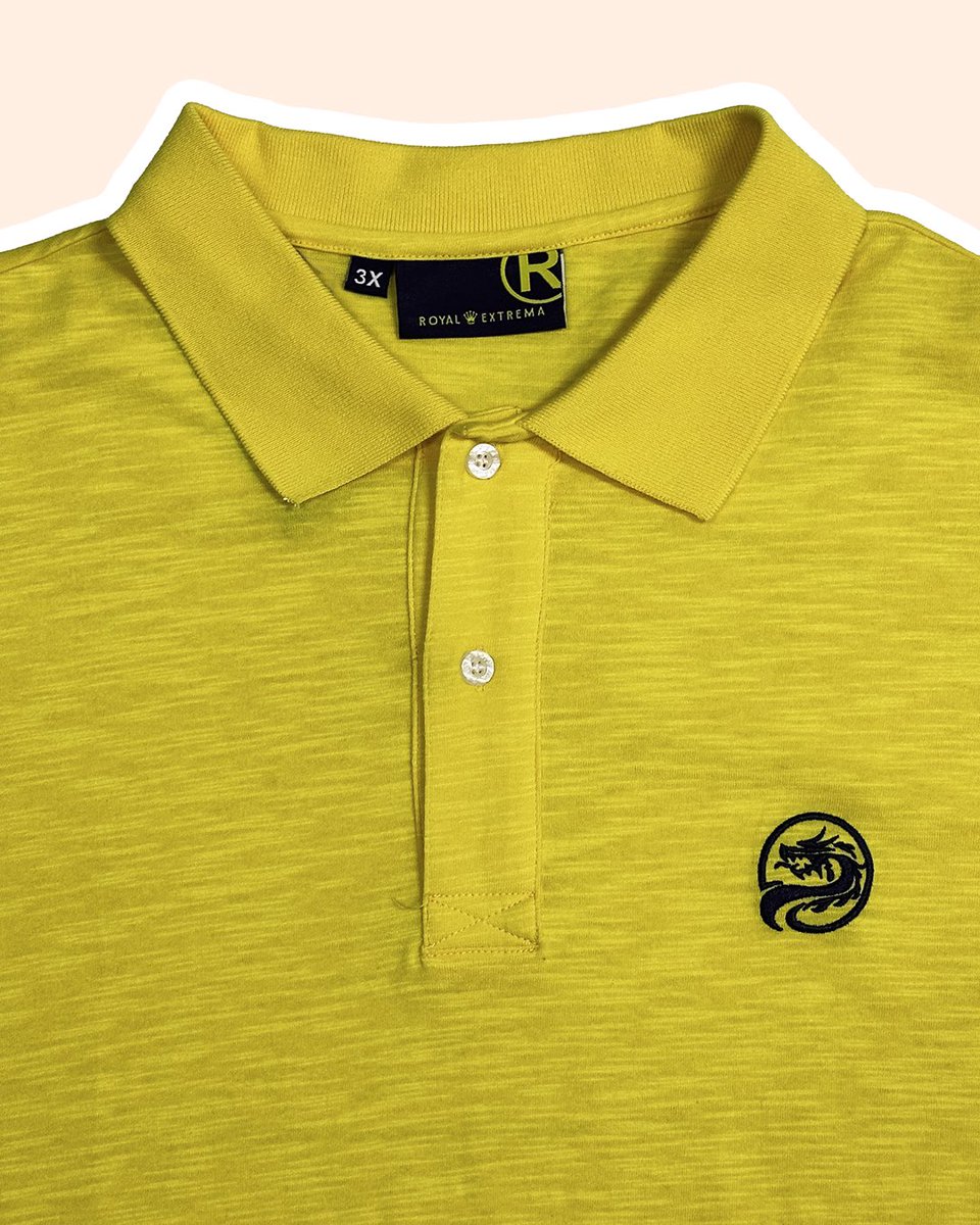 onestopbig's tweet photo. Dive into the depths of luxury with our ROYAL EXTREMA #PlusSize Fortune Dragon Polo Shirts, boasting the rich hue of mustard yellow, a timeless color symbolizing both elegance and fortune. 

#BOS #bigandtall #plussizemen #polo #plussizepolo #plussizepoloshirt #ThinkBigThinkBOS https://t.co/0fsjo3oGtO
