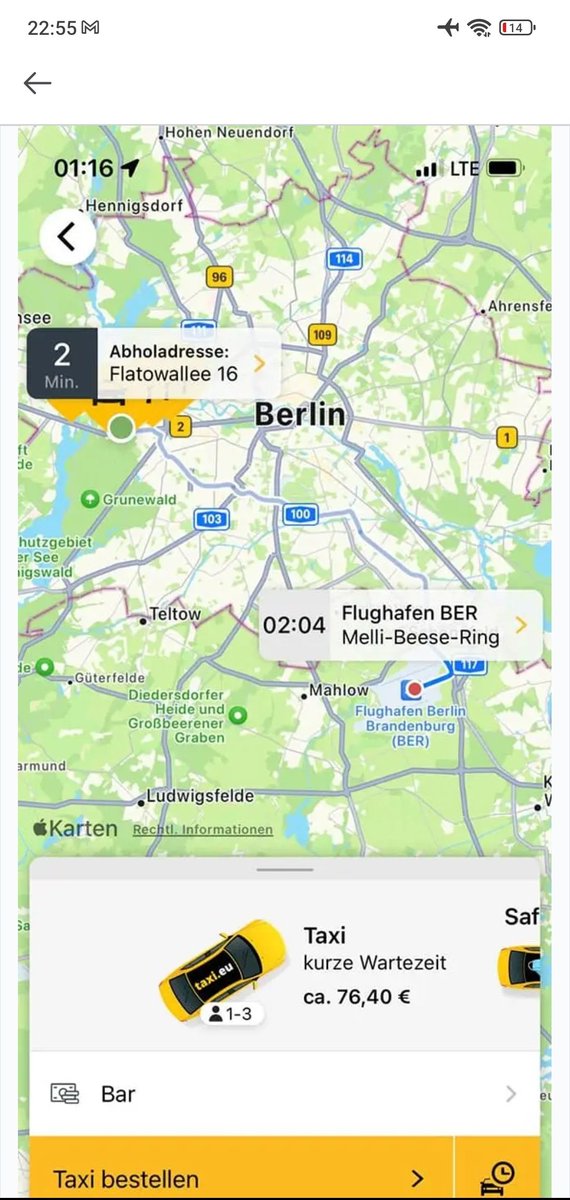 Berlin_Cab's tweet photo. So sieht die neue #Taxiwelt aus, wenn man glaubt, das jemand auf Dauer etwas verschenken würde. Ziel von #Uber ist es nämlich das #Taxi durch #Dumpingpreise zu vernichten u. dann am Markt die Preise durchzusetzen, die sie wirklich haben wollen. Also nicht auf so was reinfallen! https://t.co/oL7D9iLm08