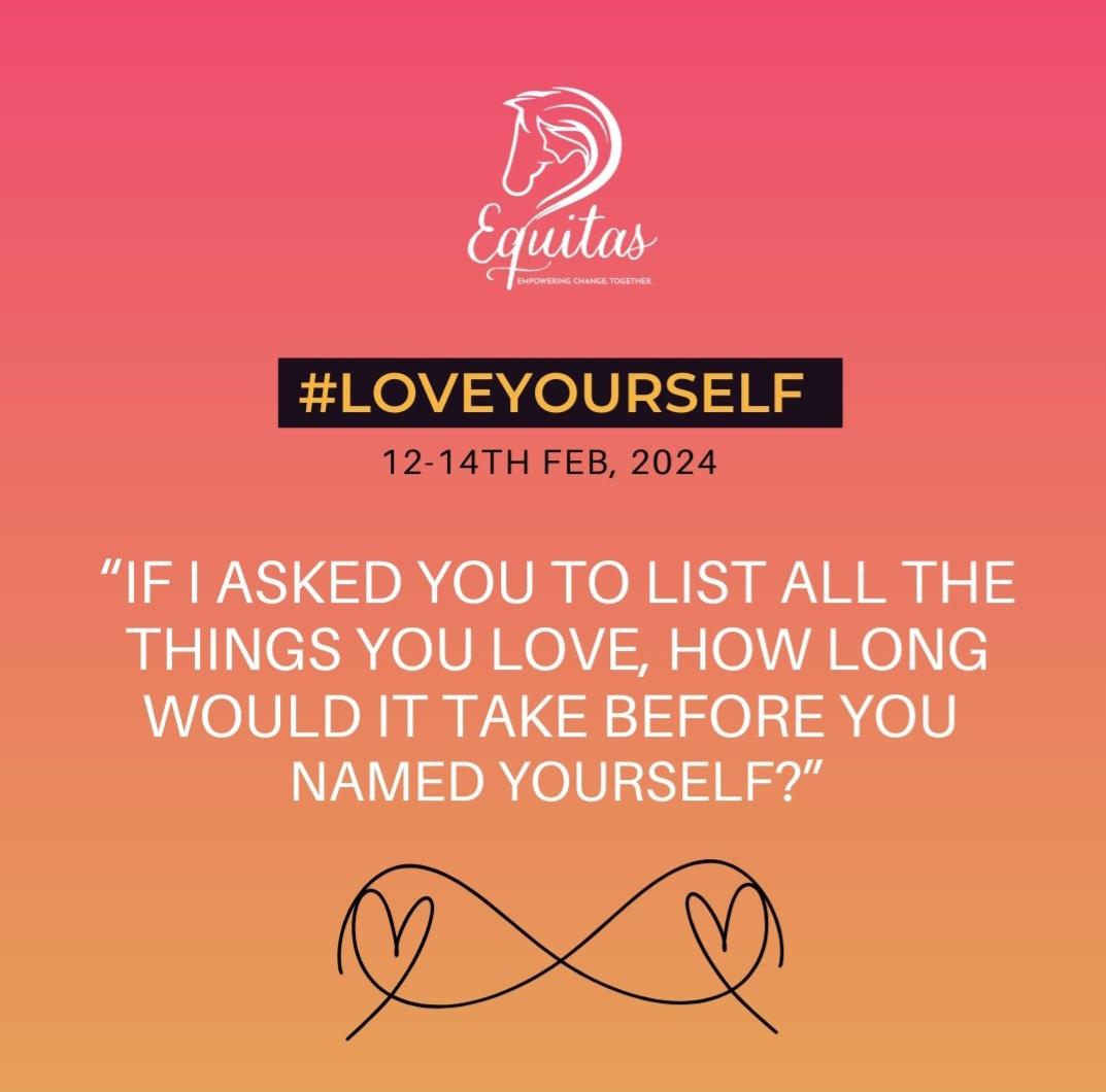 💖 It's time to turn the spotlight inward… Join The Equitas Generation in the #LoveYourself campaign from February 12th-14th, as we prioritise nurturing the most important relationship we have - the one with ourselves. 🌟 Join us om Insta! #Empoweringchangetogether