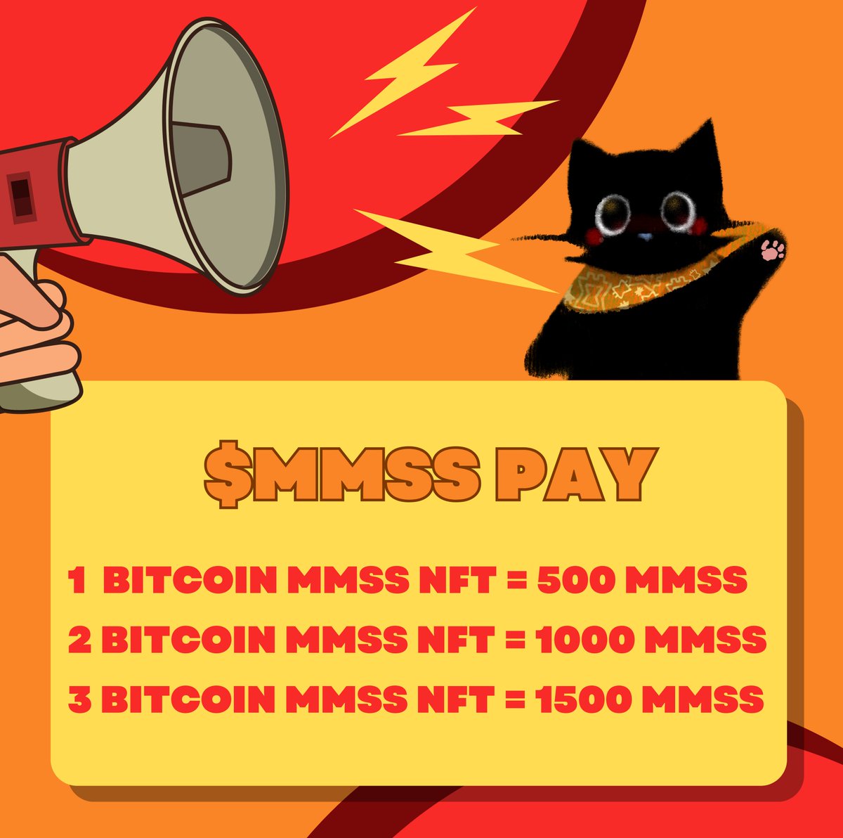 Exciting news! We will support $MMSS for NFT payments! After community discussion, it has been decided to open direct transfers to the treasury address to participate in the presale! This will allow for a simple way to exchange NFT!

Transfer Address: