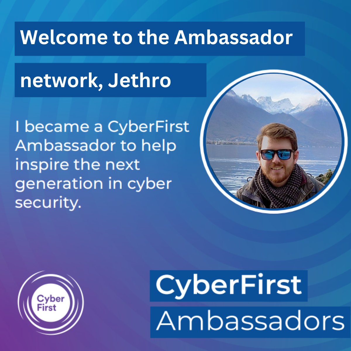 STEM Ambassador Spotlight✨

Welcome to the Ambassador network, Jethro.
Jethro has been supporting #CyberFirst by attending events and inspiring the talent pipeline with his expertise across several #CyberFirst activities.