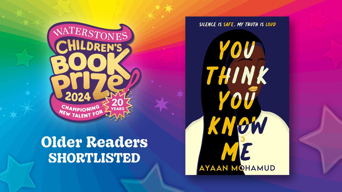 We are thrilled to have THREE books shortlisted for the Waterstones Children's Book Prize 2024! ✨ ☀️My Name is Sunshine Simpson by @glintinhereye, illustrated by #FuujiTakashi ❤️What the World Doesn't See by @DarbonMel 💛You Think You Know Me by @ayaan_moham #WCBP24