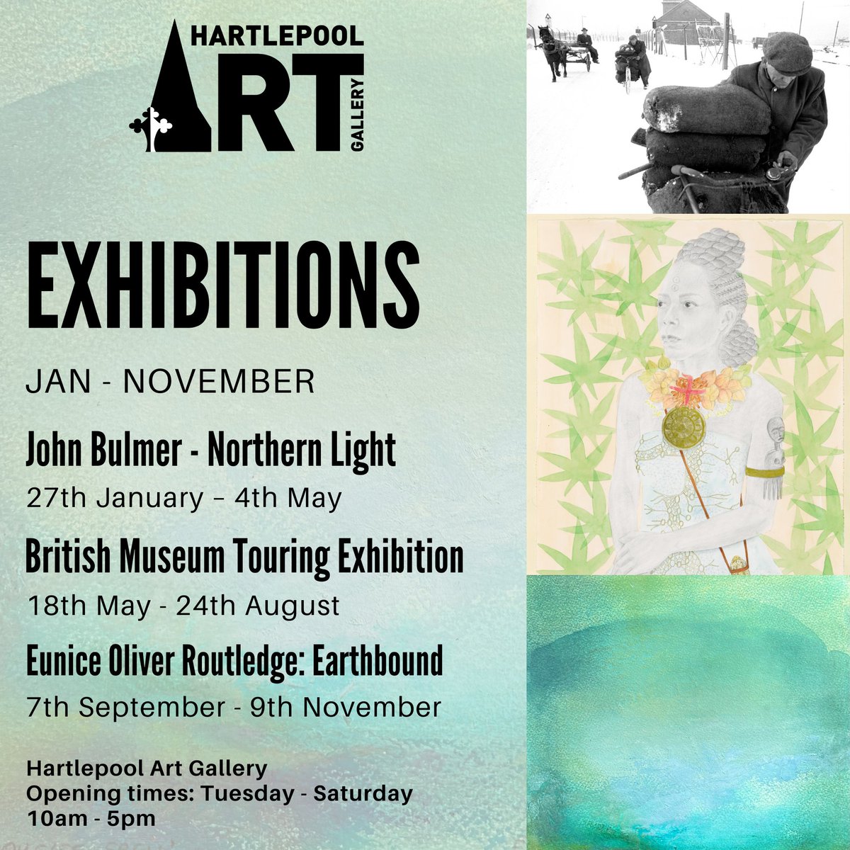 Mark your calendars with our current and upcoming exhibitions! To see more information on our exhibitions, please visit culturehartlepool.com/art-gallery/ex… #Hartlepool