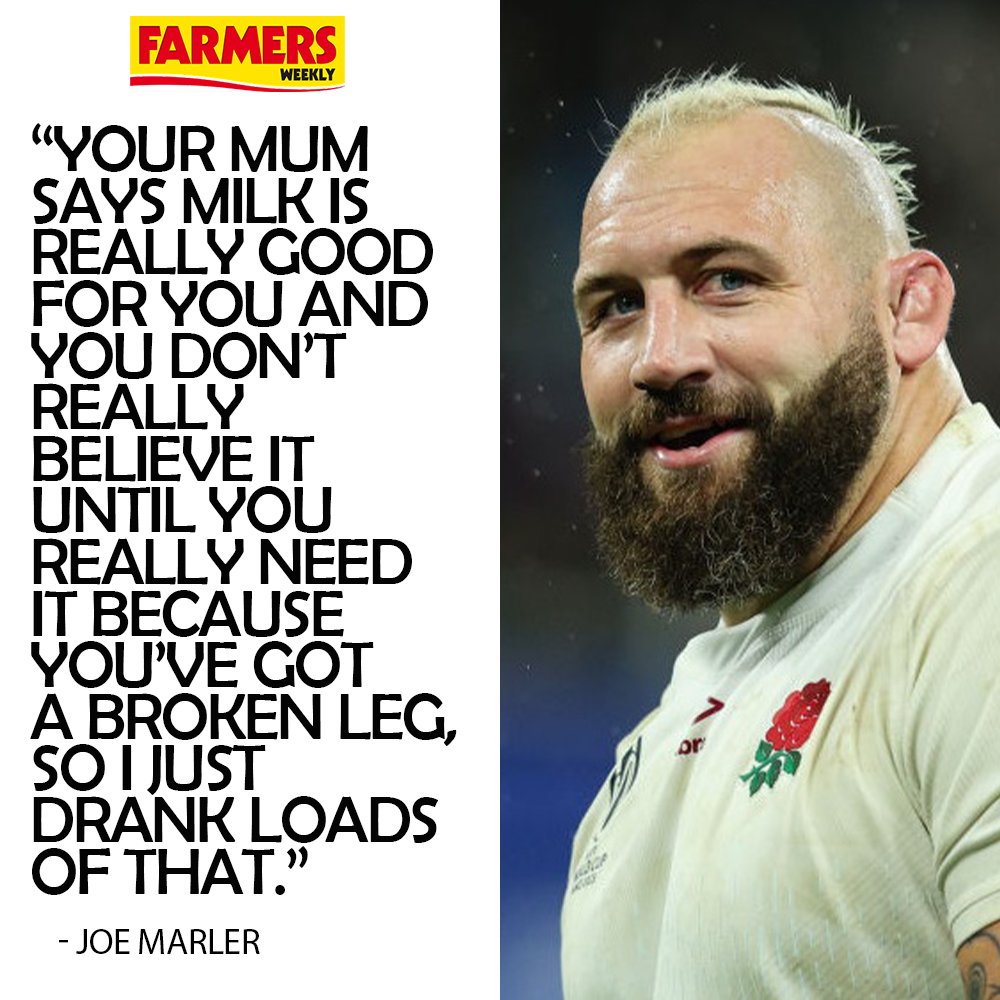 🥛 The @EnglandRugby squad drinks 2,500 litres of milk during the Six Nations, and @JoeMarler credits the white stuff for helping him recover from a broken leg earlier in his career... READ MORE: fwi.co.uk/news/england-r…