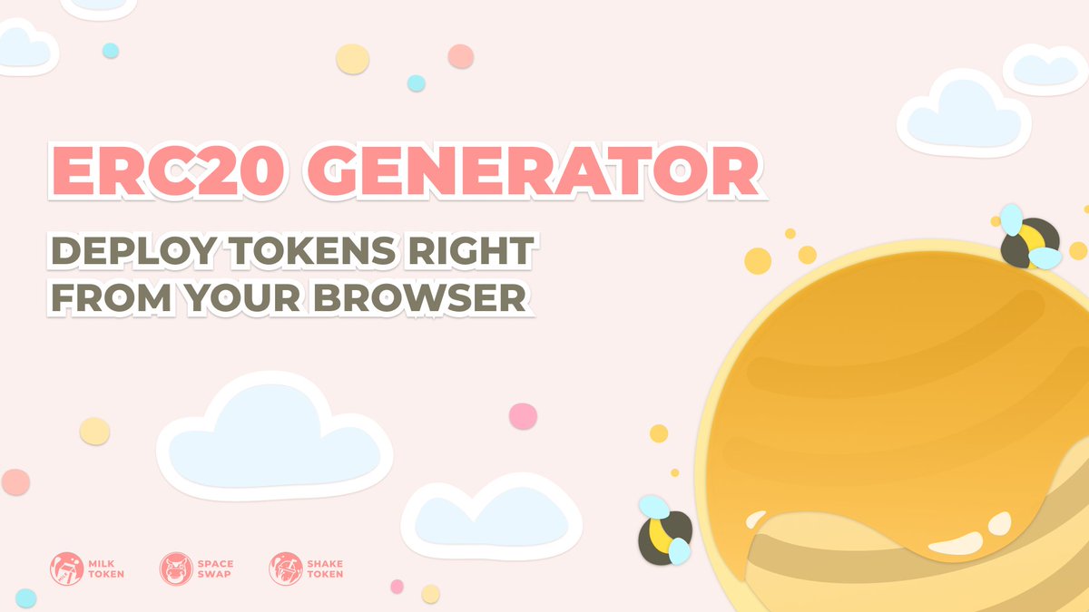 spaceswapdefi's tweet photo. 1/1

Ready to create your own token? Discover #SpaceSwap Token Generator! Simple, fast, and hassle-free ERC-20 token creation. No coding required!

Features:
✅ Easy minting of ERC-20 coins
✅ Low fees &amp; Etherscan verified
✅ Customizable token options https://t.co/SIX3vbRIwK