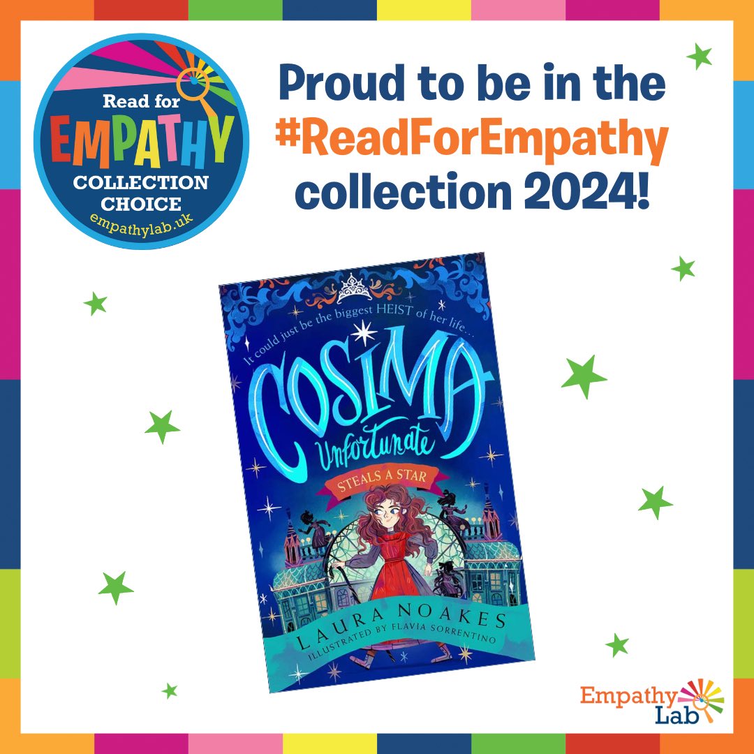 Over the moon that COSIMA UNFORTUNATE has been chosen as part of the 2024 #ReadForEmpathy collection by superstars @empathylabuk. It really is such an honour to be highlighted amongst other incredible books, especially given the collections focus on empathy and understanding. ♥️