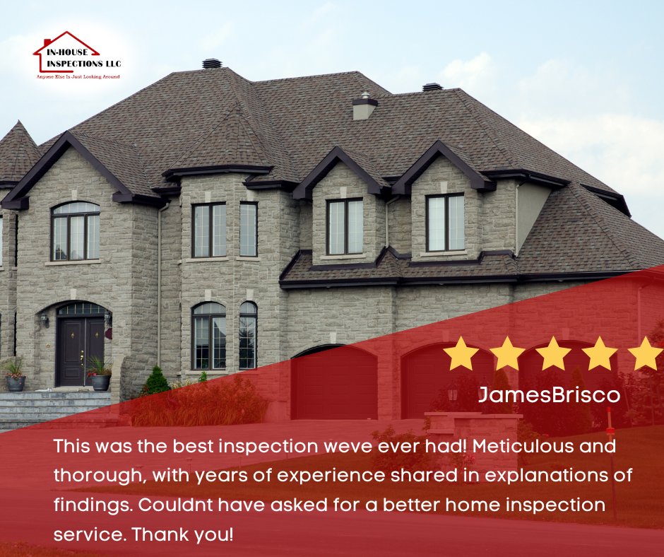 Thank you so much for this 5-star review ⭐ ⭐ ⭐ ⭐ ⭐ 
We appreciate you being a customer and helping to share the word about us. 

Schedule Your Home Inspection Now! 
🌐in-houseinspections.com/schedule-now/ 

Call In-House Inspections Today! 
☎️ (901) 609-7555